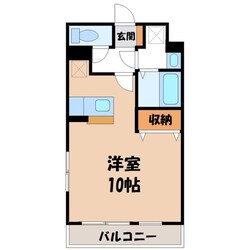 宇都宮駅東口駅 徒歩31分 1階の物件間取画像